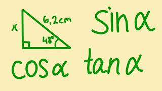 Sin, cos ja tan -juttuja, sivun ja kulman ratkaiseminen suorakulmaisesta kolmiosta