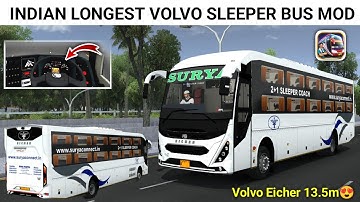INDIAN SLEEPER BUS MOD BUSSID | How to Add Bus Mod in Bus Simulator Indonesia | Volvo Eicher Bus Mod