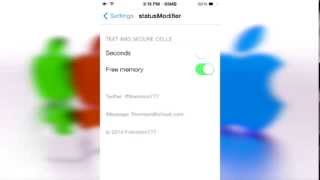 Status Modifier - iOS 7 Jailbreak Tweak - Add ram to status bar...