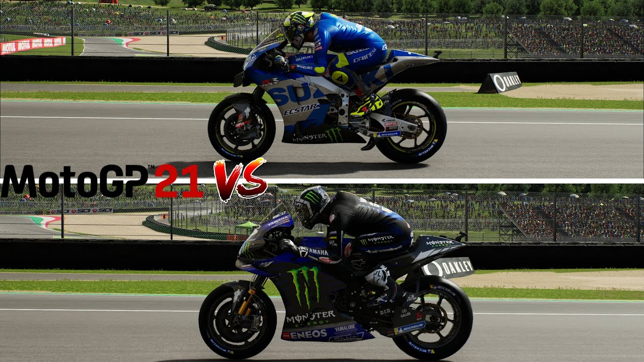 Yamaha YZR M1 VS Suzuki GSX RR || MotoGP 21 || Top Speed || Sound ...