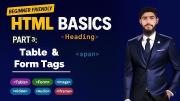 HTML Tutorial for Beginners | Learn Table, Video, Form, Image, iFrame & Audio Tags in HTML5