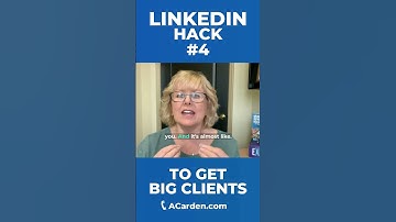 How To Get Big Clients On Linkedin - Hack #4!  #shorts