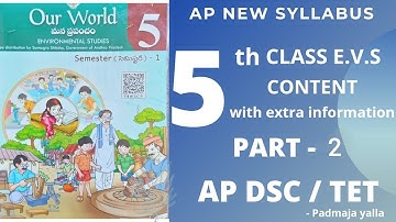 #5th Class EVS New textbook content for Dsc and Tet students Part-2