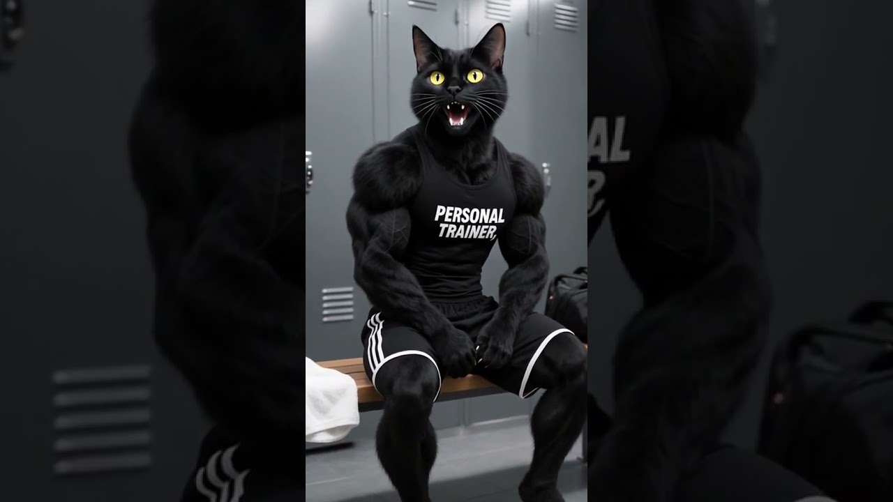 cats cheating? Even cats come to the gym! 🐱💪