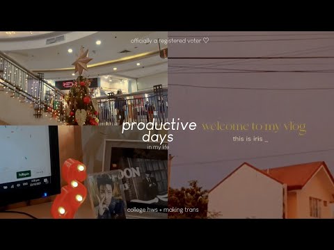 days in my life 🌸  hw, trans making, and voter registration