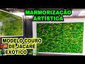 COMO FAZER EFEITO MARMORATO: CRAQUELADO MODELO ARTÍSTICO COURO DE JACARÉ  🐊🐊 #efeito #marmore