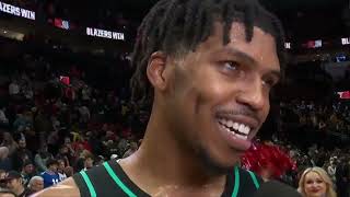 Caleb Love PostGame Interview | Los Angeles Lakers vs Portland Trail Blazers