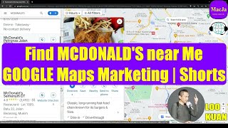 🔔How To Save Time to Find MCDONALD'S near Me | GOOGLE Maps Marketing#Shorts