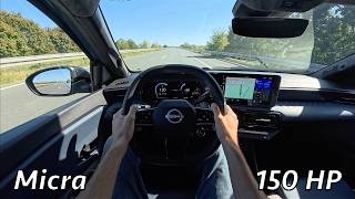 Nissan Micra 2026 POV Test Drive (150 HP, 52 kWh) City - Highway