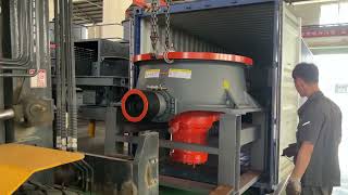 CH430 single cylinder cone crusher loading into container