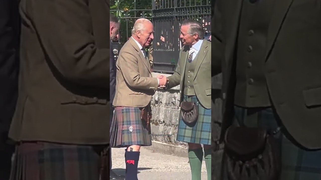 King Charles arrived at Balmoral castle gate for the royal welcome ceremony 