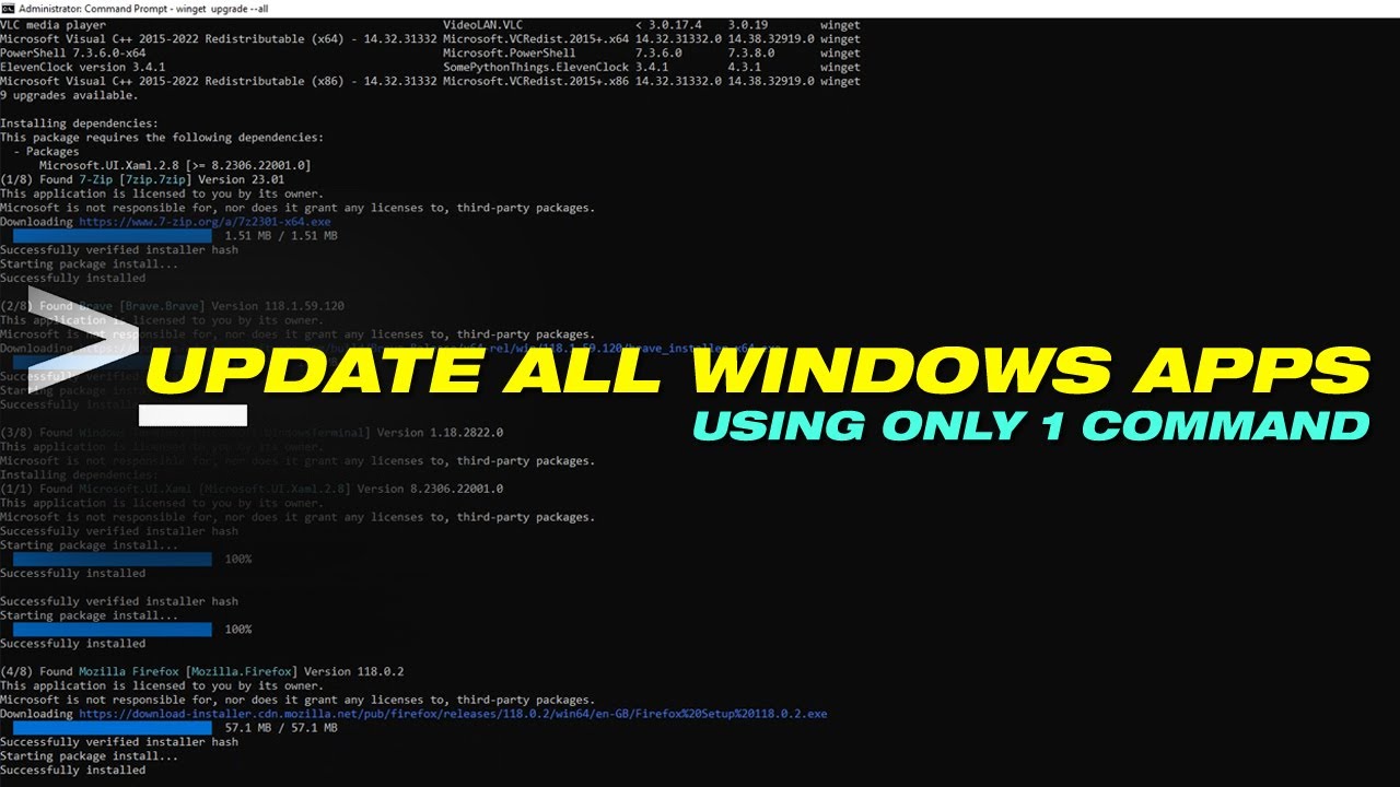 Update All Windows Applications Using A Single Command | Fast & Easy ...