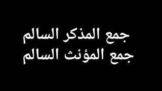 جمع المذكر السالم و جمع المؤنث السالم 1am