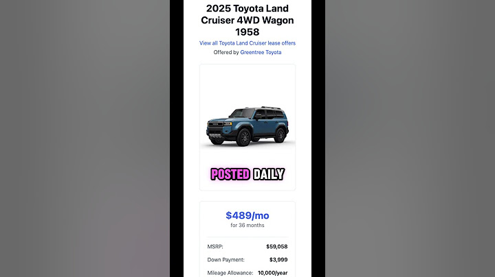 Lease a 2025 Toyota Land Cruiser for $489 a month