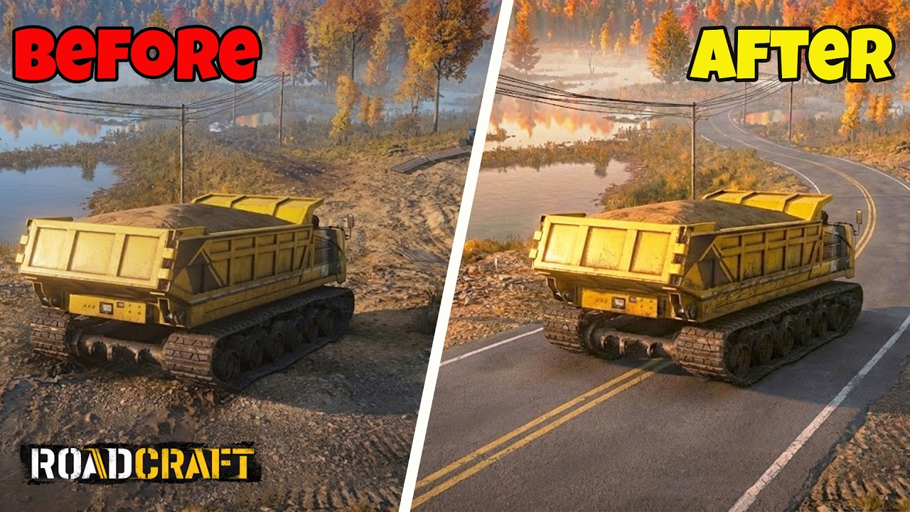 RoadCraft - Mud to Asphalt: Building My Absolute Dream Road! (4K)