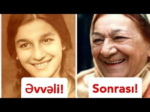 Qaynana filmi aktyorları, əvvəl və indi. Səfurə İbrahimova, Nəsibə Zeynalova.