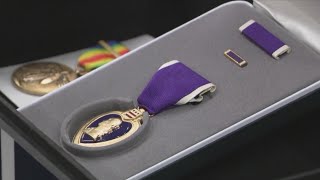Family of WWI Veteran honored with Purple Heart