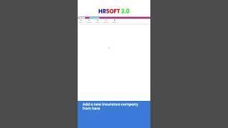 HR Soft 2.0 - How to add a new insurance company screenshot 1