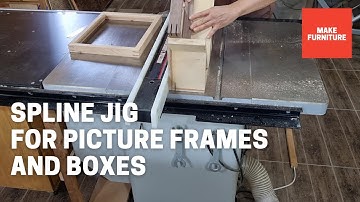 Spline jig for picture frames and boxes
