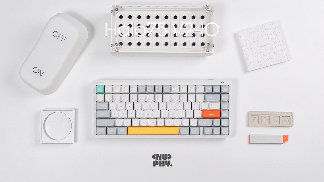 NuPhy Halo75 V2 IO Ionic White Unboxing - YouTube