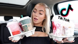 TRYING TIKTOK STARBUCKS DRINKS