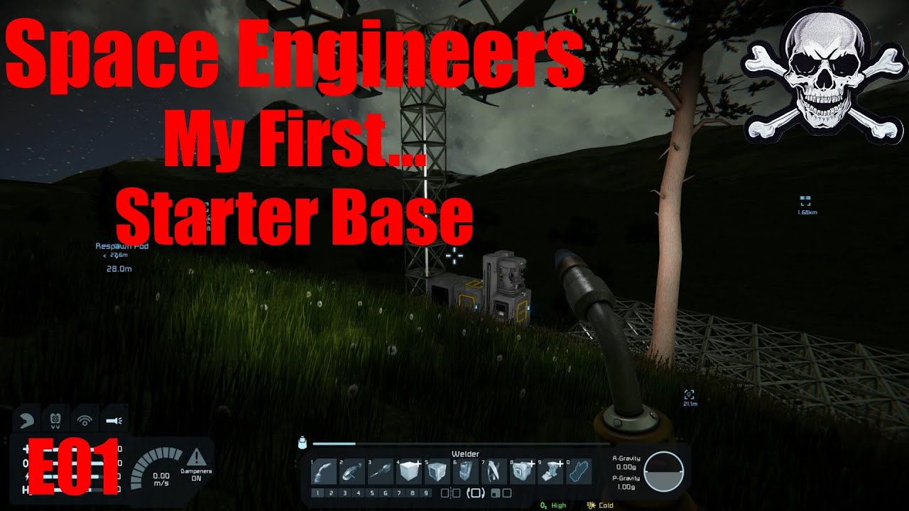 E01 My First Starter Base | Space Engineers - YouTube