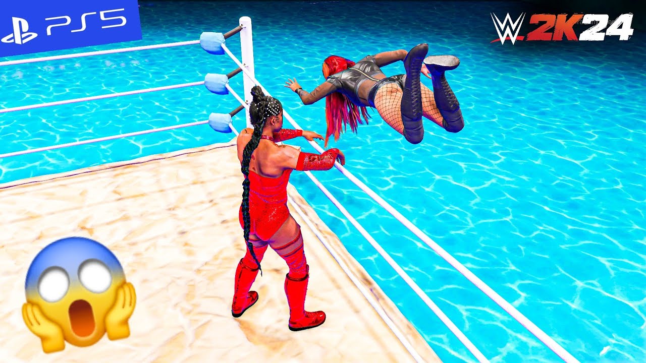 WWE 2K24 - Women's Water Royal Rumble Match | PS5