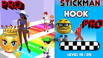 Shoe Race - Stickman Hook - Pick Me Up Levels 16-17-18-19-20 - NEW Android, IOS Game