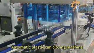 PET Jar seamer machine,Plastic container can sealing machine