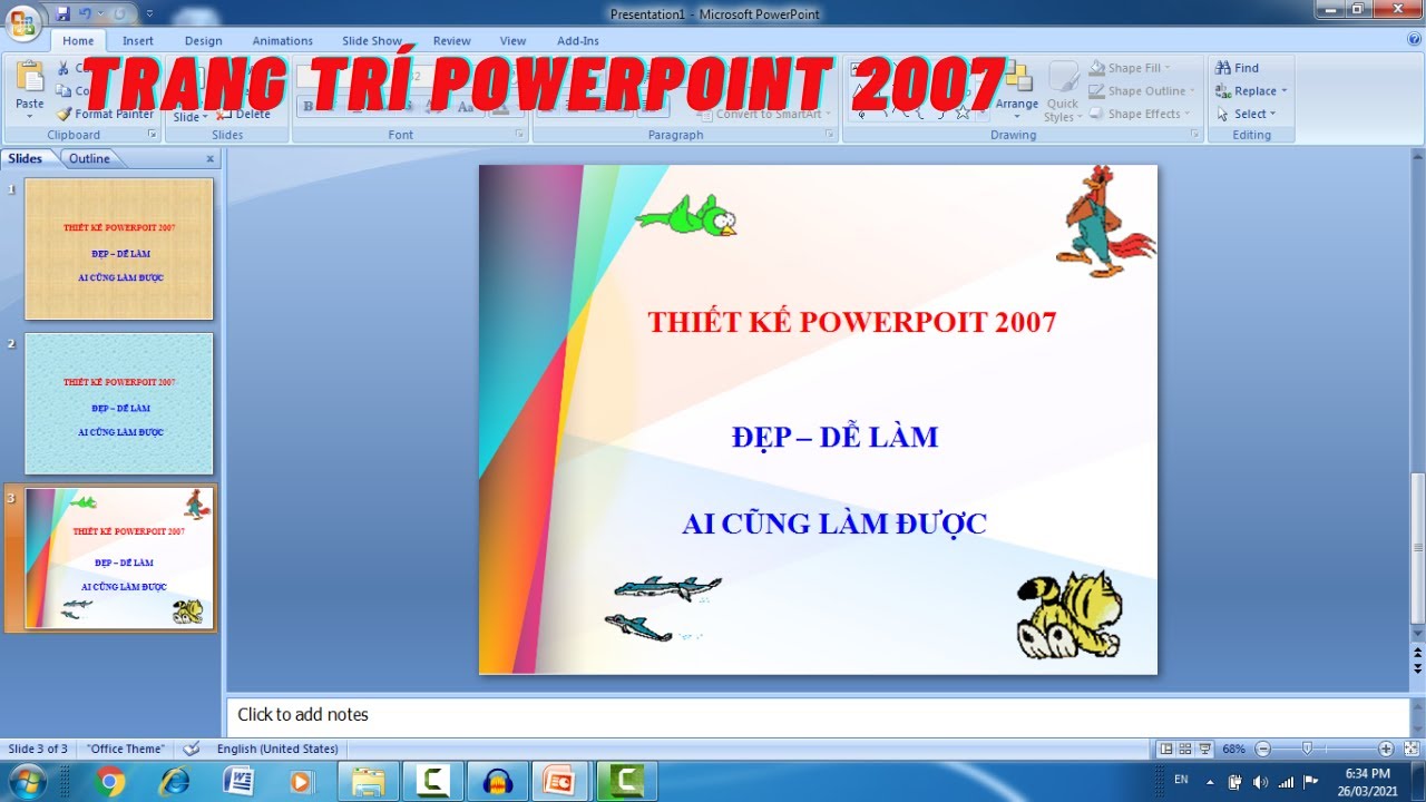 Hướng dẫn trang trí PowerPoint 2007 Đẹp – Cho người mới sử dụng | Khái quát những thông tin nói về bài giảng powerpoint 2007 đẹp đầy đủ nhất