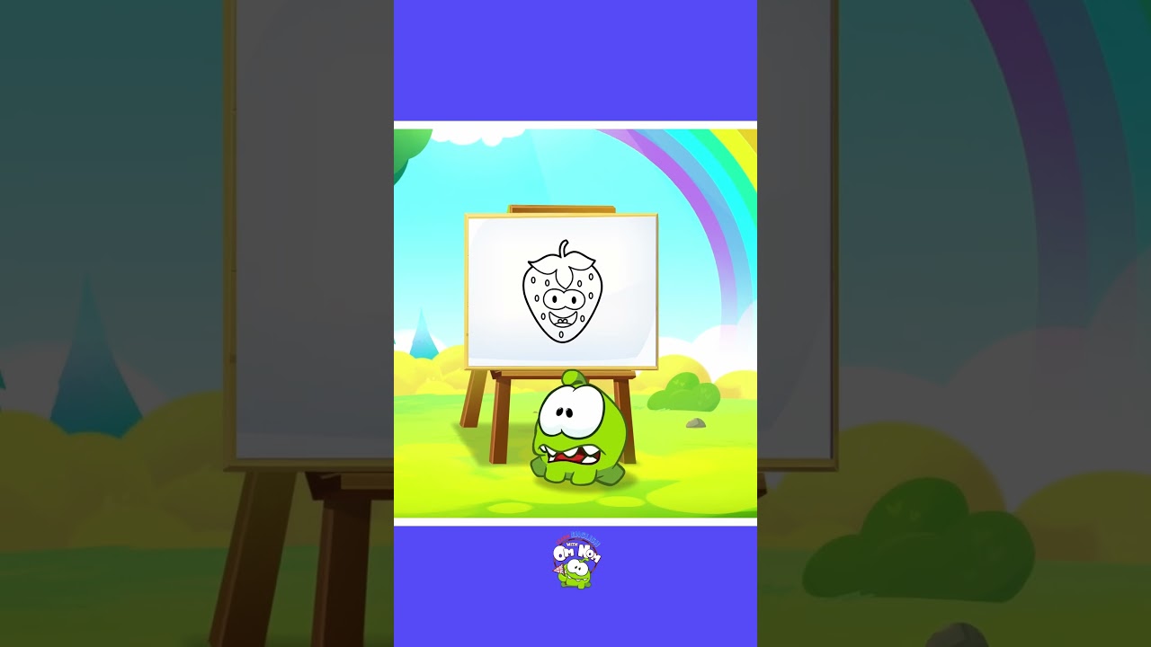 Disegna una Fragola Succosa con Om Nom! 🍓🎨✏️ #shorts #omnom