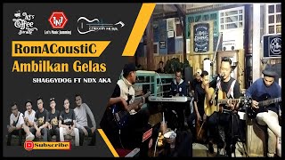 ROMACOUSTIC - AMBILKAN GELAS ( Cover Shaggydog ft NDX AKA ) Live Acoustic Let's Coffee Cafe Surade