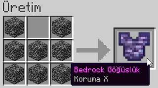 Minecraft ama BEDROCK'TAN EŞYALAR ÜRETEBİLİYORUM!