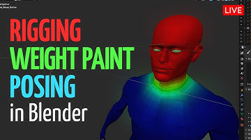 Blender Character Rigging + Weight Painting Workflow Live - Rigging, Weight Painting, Posing
