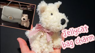 Jellycat Munro Scottie Dog Bag Charm on my fav bag (Tory Burch