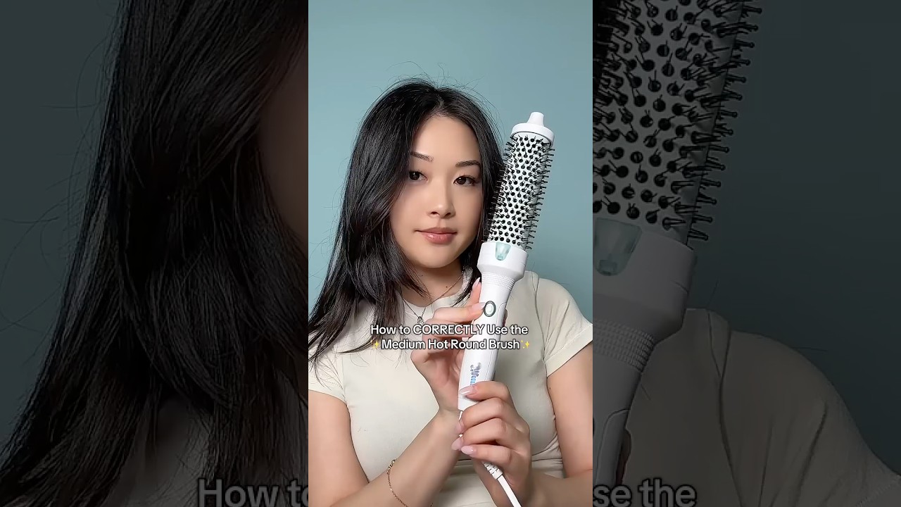 Easy Bouncy Blowout 💕🎀 | Mane’s Medium Hot Round Brush Tutorial 