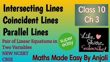 Intersecting Lines , Coincident Lines , Parallel Lines |  New NCERT _ CBSE #maths #viralvideo #viral