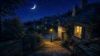 a peaceful 1950s hillside village night | oldies playing in another room screenshot 3