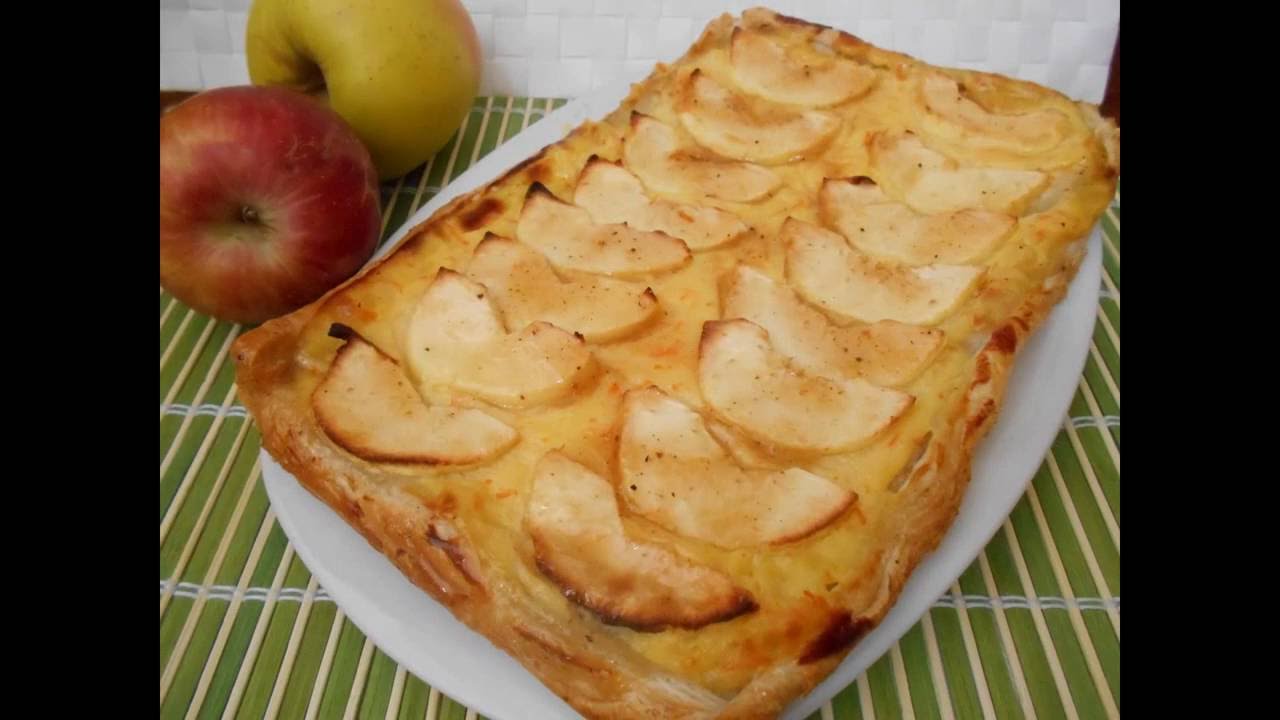 TARTA DE MANZANA CON HOJALDRE Y CREMA YouTube TARTA DE MANZANA CON HOJALDRE Y CREMA YouTube
