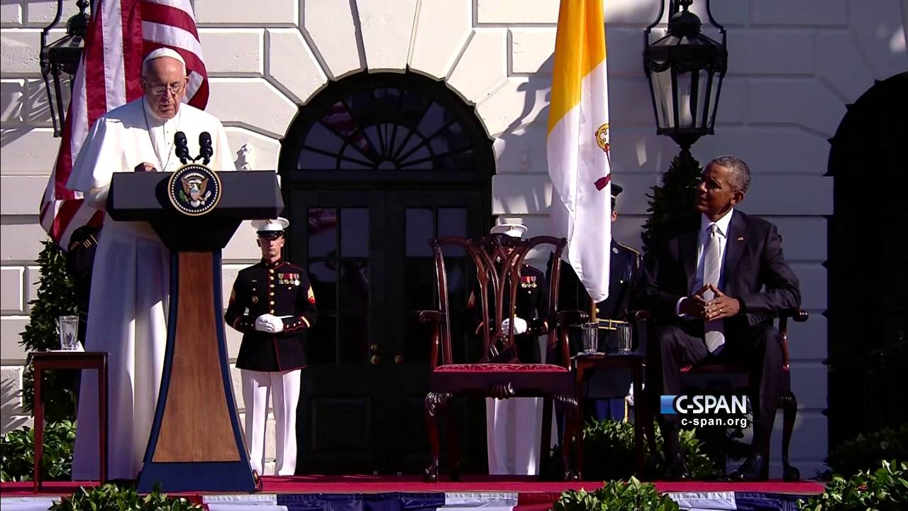 c-span channel Pope Francis complete remarks at White House (C-SPAN)