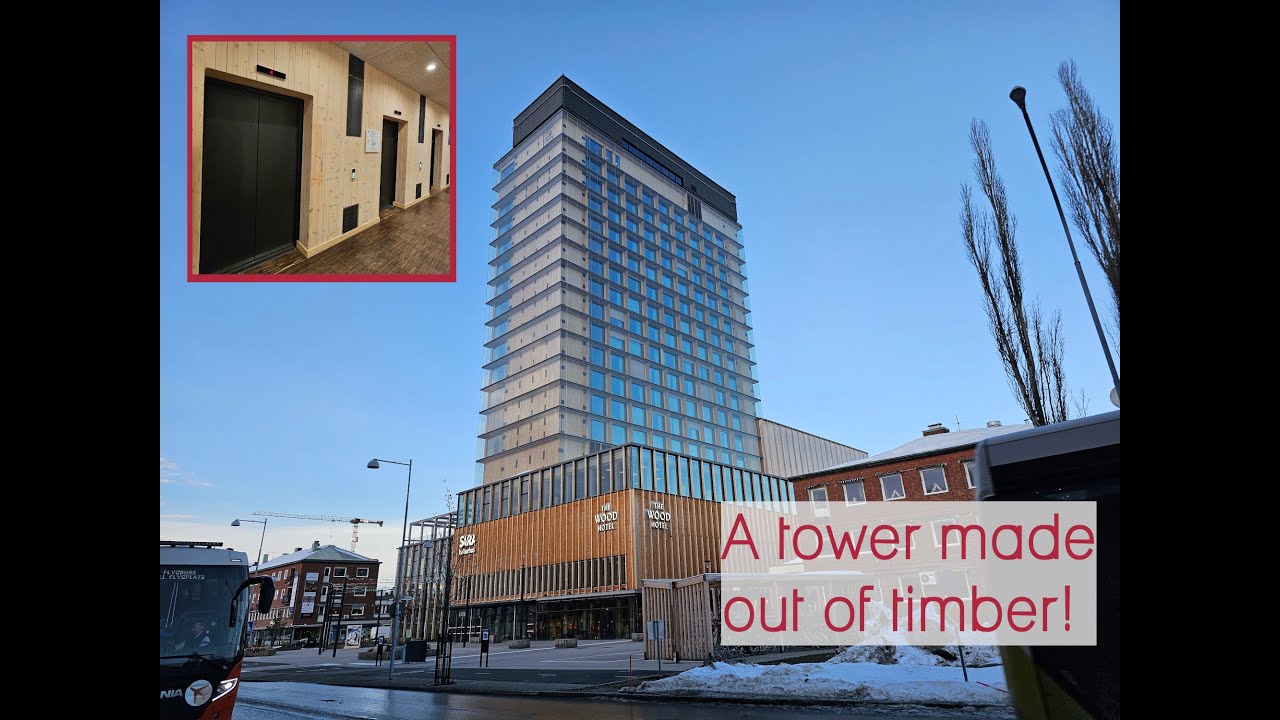 Tour! Elevators at Sara kulturhus plyscraper Skellefteå, Sweden