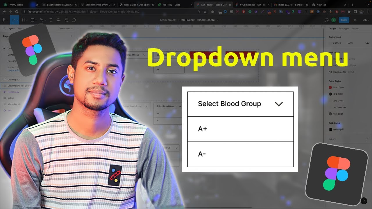 Design Dropdown menu In Figma – Expert Azizul