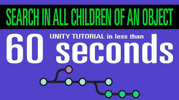 Unity Search in all children of an object | Tutorial in less than 1 Minute
