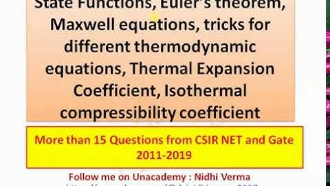 State Functions, Euler’s theorem, Maxwell equations, tricks for different thermodynamic equations
