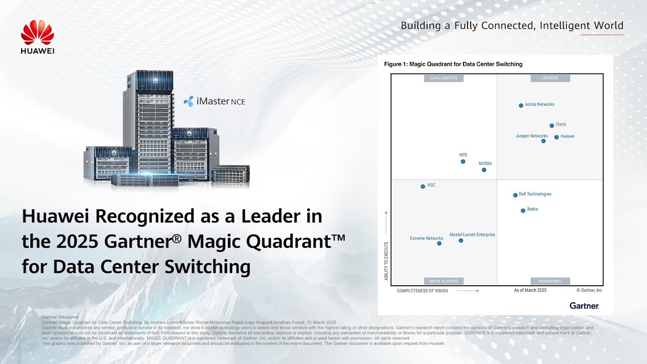 Huawei recognized as a Leader in the 2025 Gartner® Magic