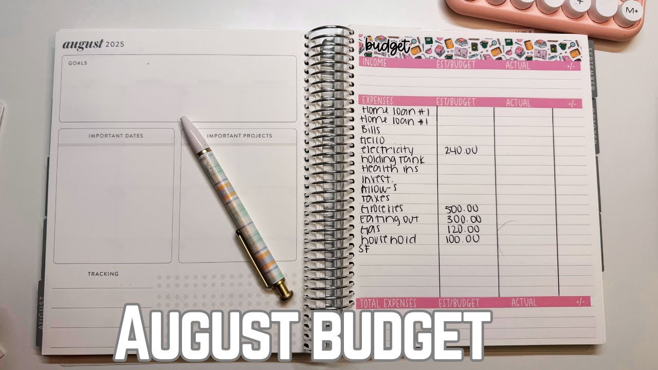 August Budget with Me | PlannerKate Stickers