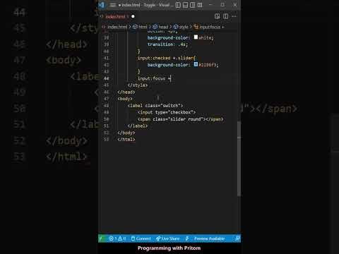 Simple toggle switch using CSS only #css
