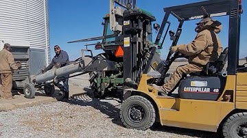 Seting up our Specialized Seed soybean Conveyers, NEVER USE augers unloading a bin of seed beans!