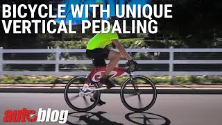 Bicycle with unique vertical pedaling