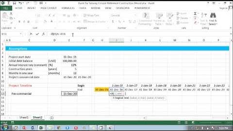 Solving circular reference Algebraic Approach in Project Finance Model Part 1 of 2